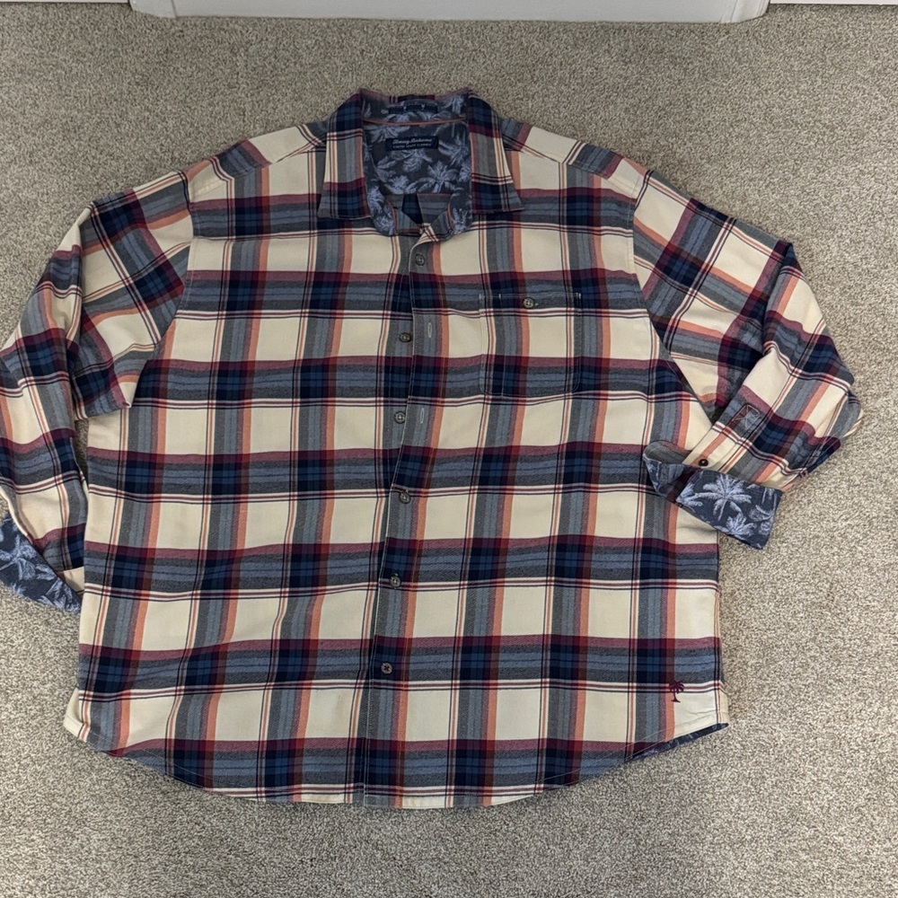 Tommy Bahama Flannel Like Plaid Shirt